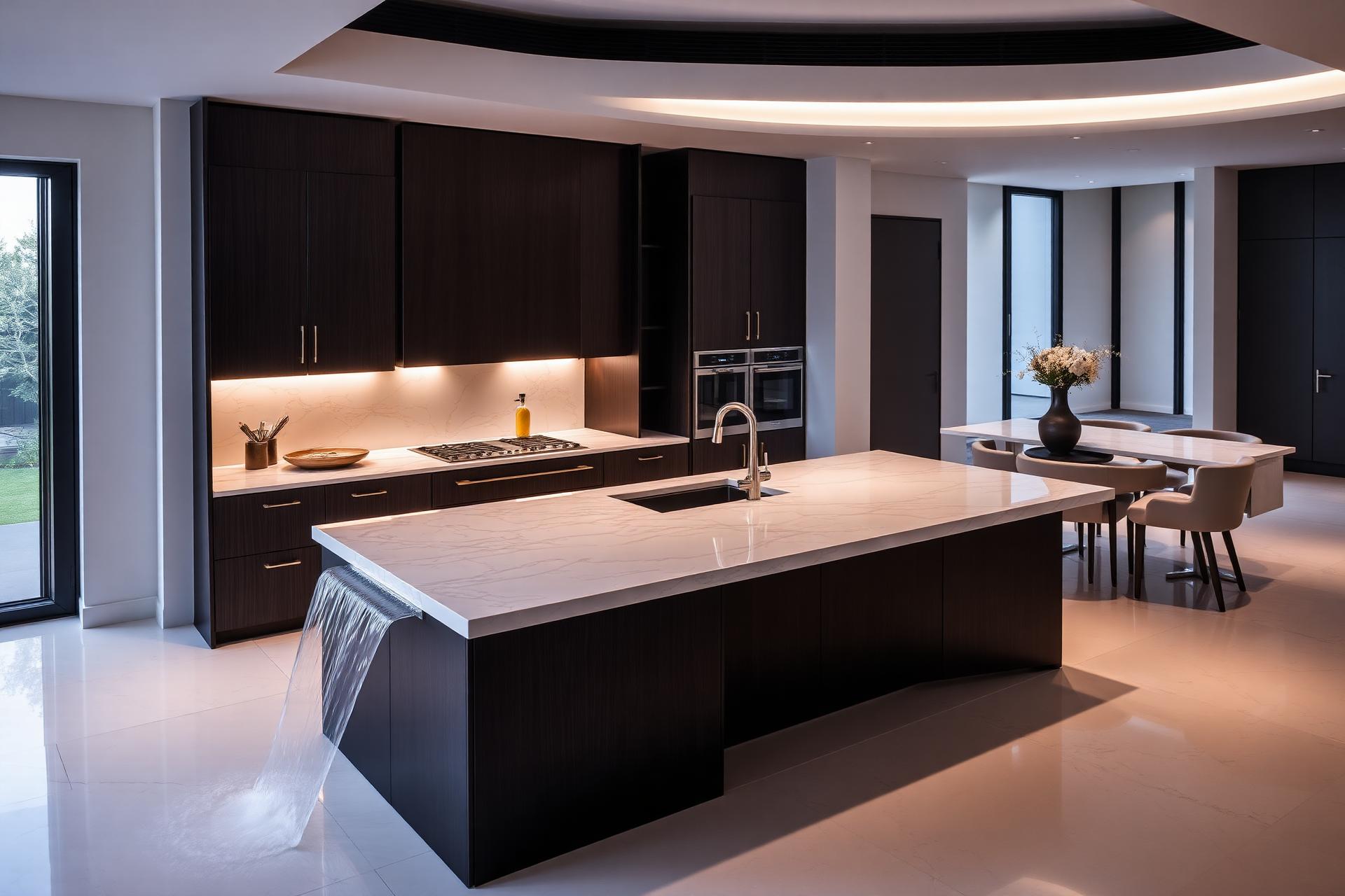 Bancada de mármore em cozinha sofisticada